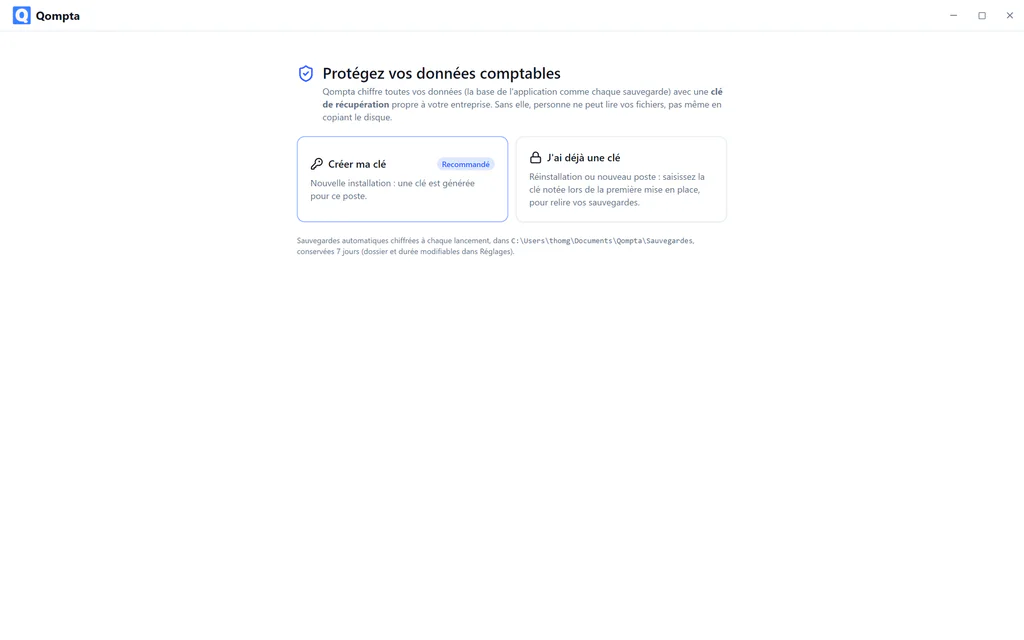 Écran de protection des données